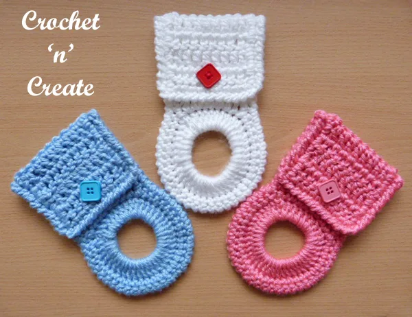 Kitchen towel holder free crochet pattern