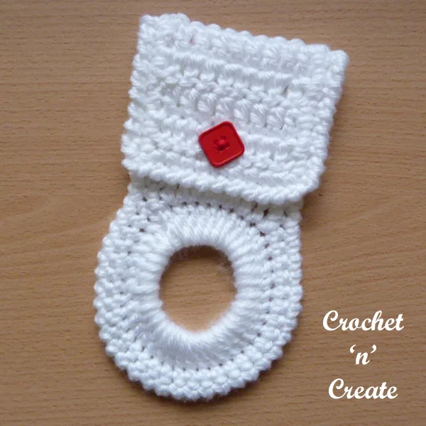 Free crochet pattern kitchen towel holder