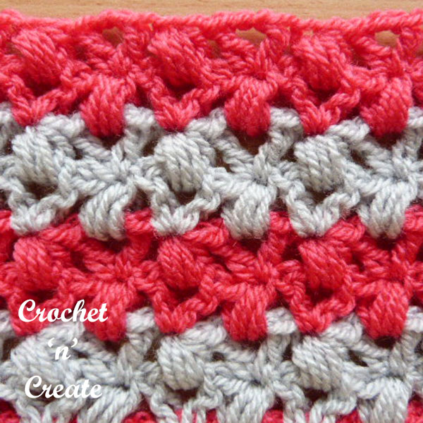 v-stitch puffs crochet tutorial