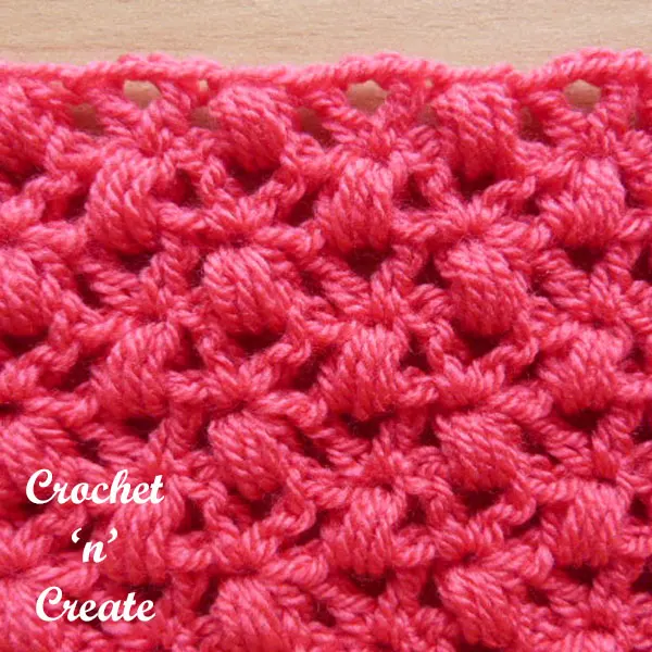 Free v-stitch puffs crochet tutorial