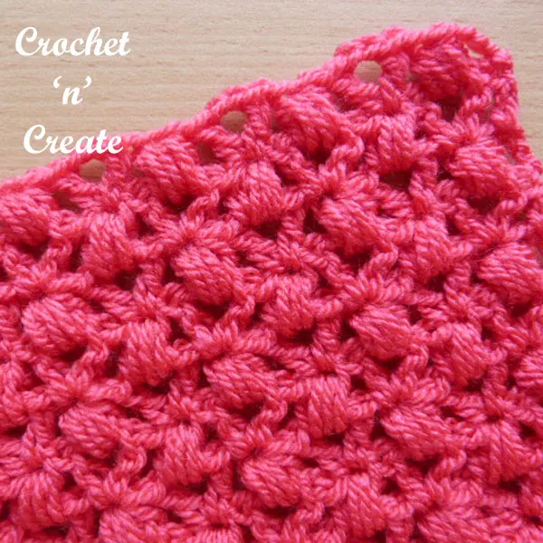 Crochet v-stitch puffs tutorial