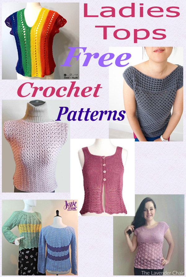 Free crochet pattern roundup ladies tops