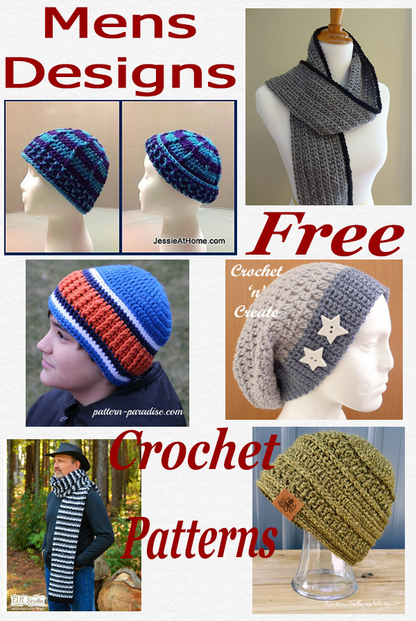 Free crochet pattern roundup mens designs