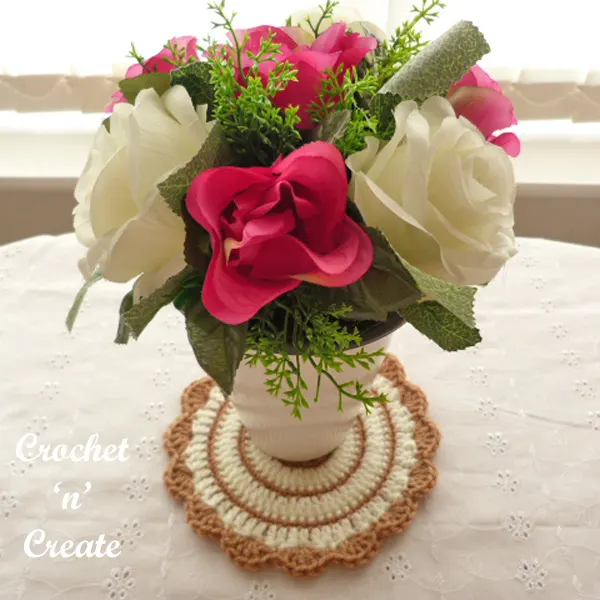 free crochet flowerpot mat uk pattern