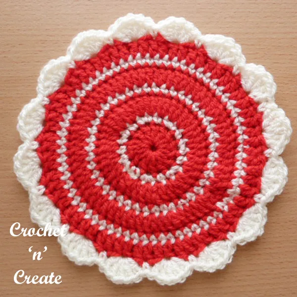 Free pattern flowerpot mat