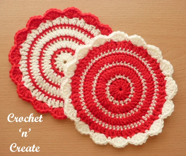 Crochet flowerpot mat free pattern