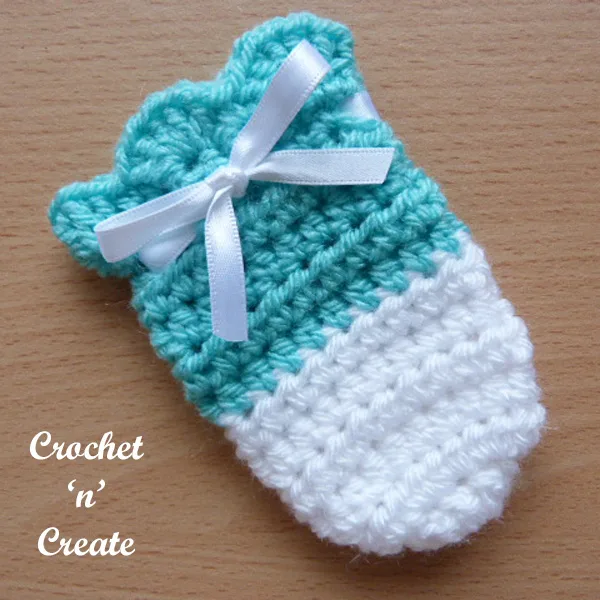 Free crochet pattern cutie baby mitts uk