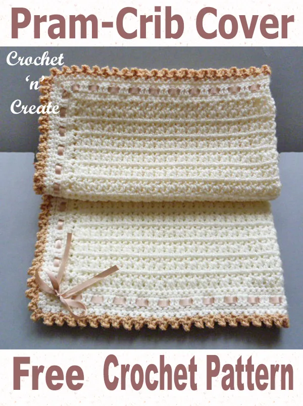 Free crochet pattern pram-crib cover