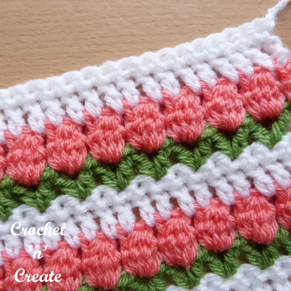 Free crochet stitch tutorial tulip stitch