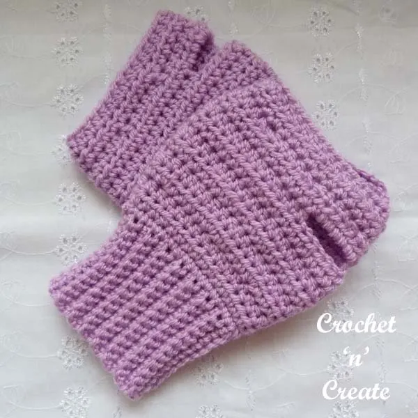 crochet ambidextrous fingerless gloves uk1