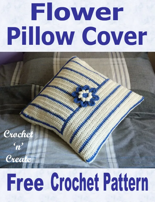 flower pillow cover free crochet pattern