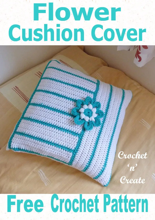 flower pillow cover uk free crochet pattern