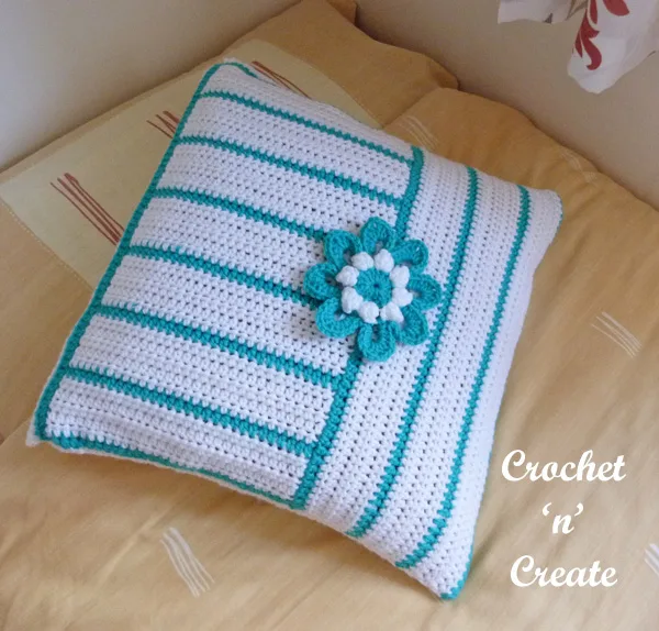 flower cushion cover uk free crochet pattern