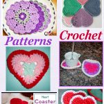 Free crochet pattern roundup heart coasters