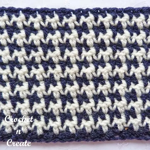 Crochet houndstooth