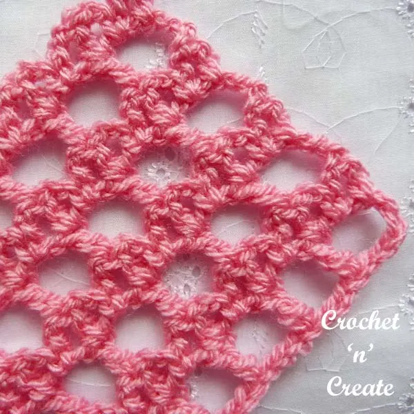 Free crochet tutorial lattice-bar stitch