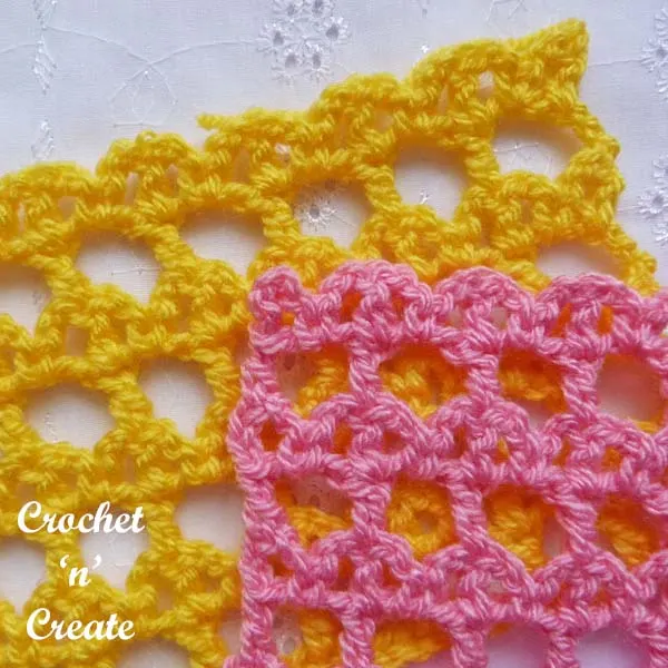 lattice and bar crochet stitch