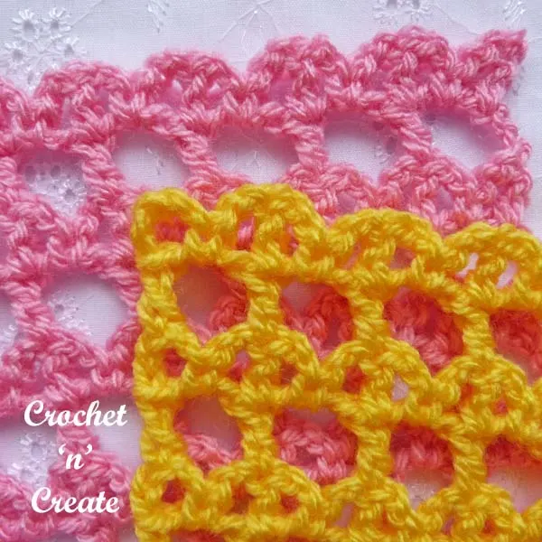 Free crochet lattice and bar tutorial