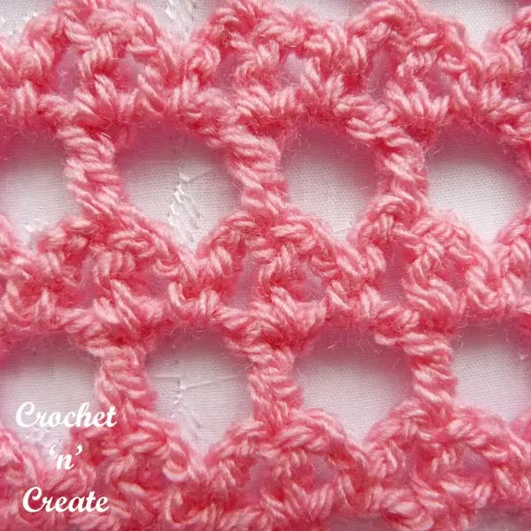 crochet lattice and bar stitch