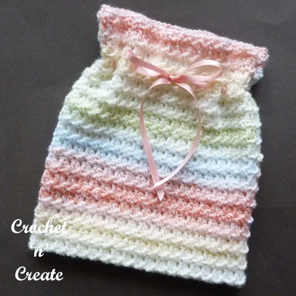 Free travel sponge bag crochet pattern