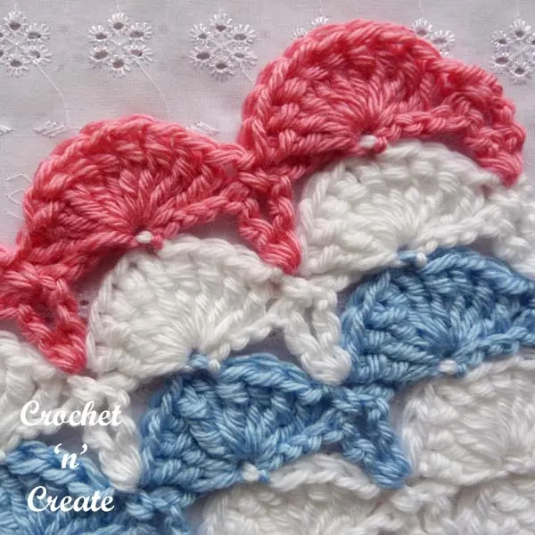 Free crochet tutorial peacock fan stitch