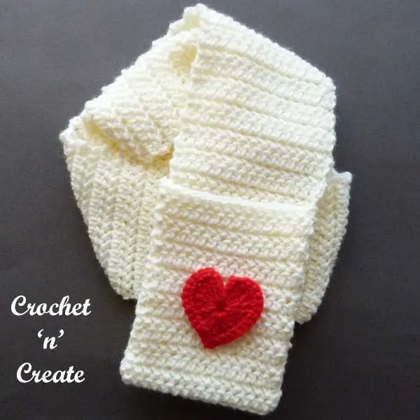 valentine pocket scarf pattern