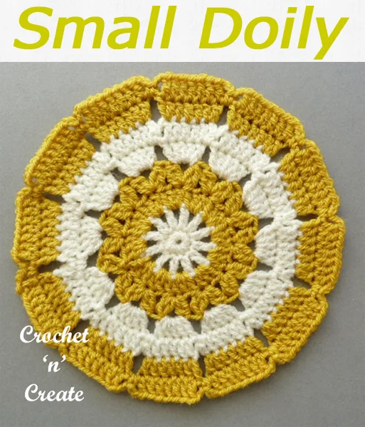 Free Crochet pattern for small doily, decorate your coffee, occasional and dining tables. CLICK and scroll down the page to get the pattern. | #crochetdoily #crochetmandala #crochettablecentre #crochetncreate #crochet #howto #crochetpattern #freecrochetpattern #easypattern #freepattern #forbeginners #diy #crafts #crochetaddict #followforcrochet