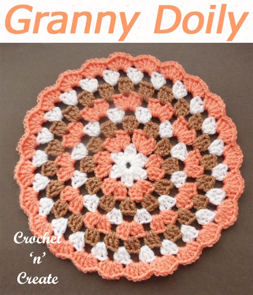 Granny doily crochet pattern a quick and easy free pattern made in granny stitch, suitable for beginners. CLICK and scroll down the page for the pattern. | #crochetdoily #crochetmandala #crochettablecentre #crochetncreate #crochet #howto #crochetpattern #freecrochetpattern #easypattern #freepattern #forbeginners #diy #crafts #crochetaddict #followforcrochet