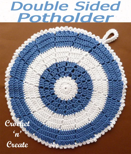 A free crochet potholder pattern which can also be used as a hot pad, ideal to protect your hands and surfaces from getting burnt. CLICK and scroll down the page for the pattern. | #crochetpotholder #crochetncreate #crochet #howto #crochetpattern #freecrochetpattern #easypattern #freepattern #forbeginners #diy #crafts #crochetaddict #followforcrochet