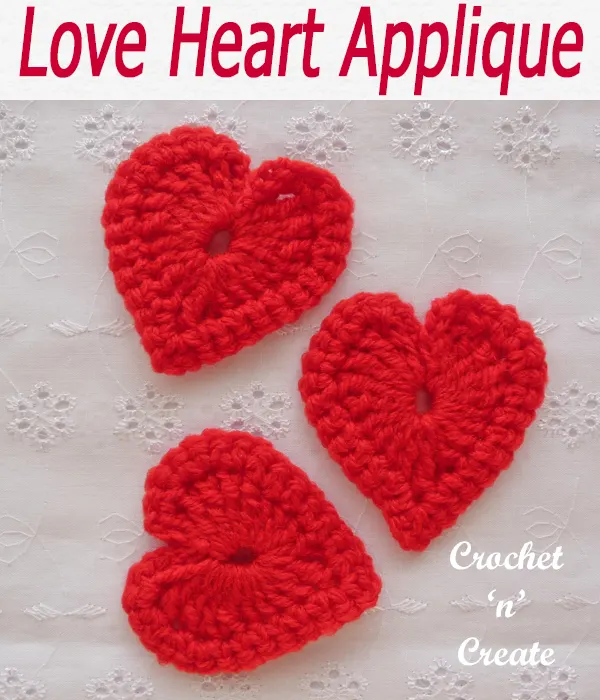 Spread the love around your home with this tiny love heart, a free crochet pattern you can use on most projects. #crochetncreate