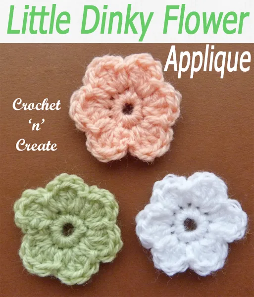 Cute flowers that are small enough to be used on small projects, add this free crochet pattern to cushions, cowls, scarves or placemats. #crochetncreate