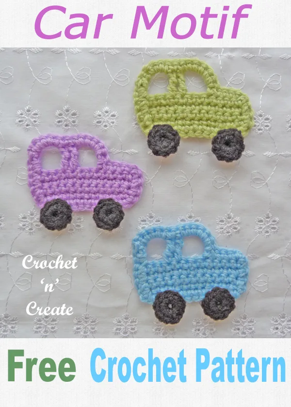 Crochet car applique