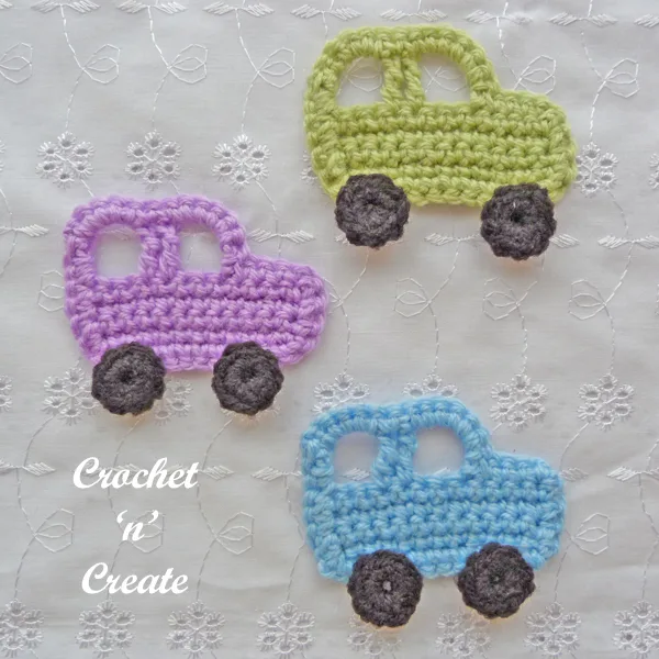 Crochet car applique