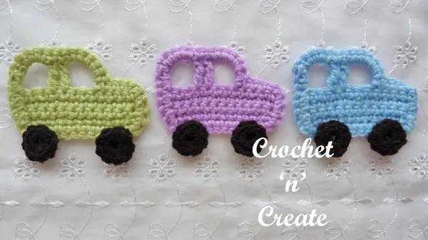 Crochet car applique