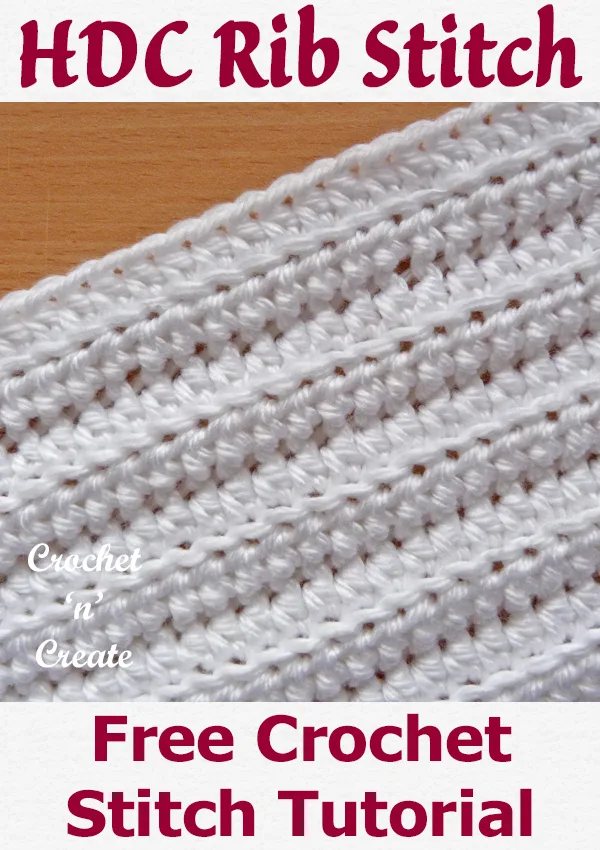 Half double crochet rib stitch