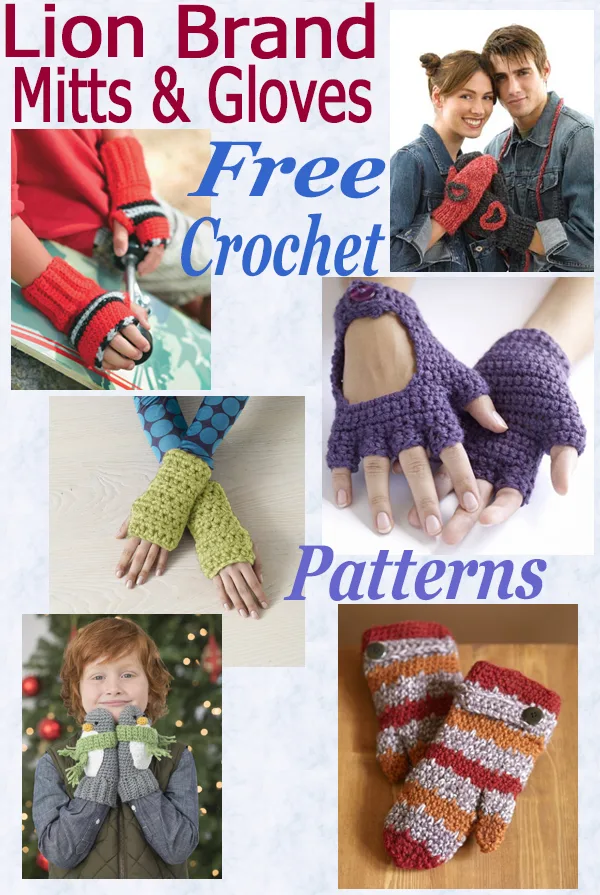 Free crochet mitts-gloves