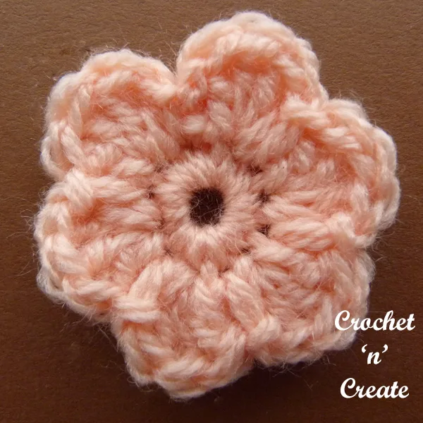 crochet dinky flower applique4