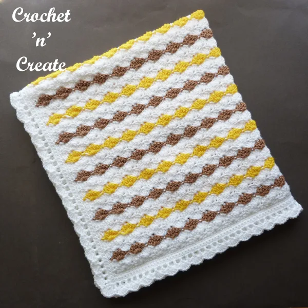 Shell stroller blanket pattern