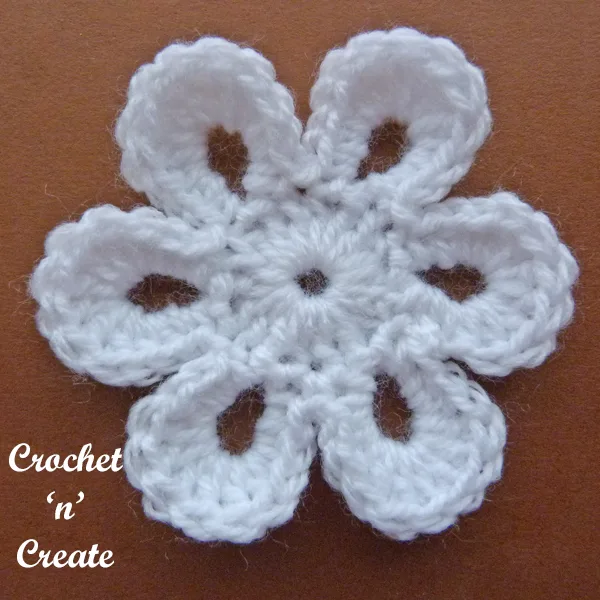 Crochet Six Petal Flower