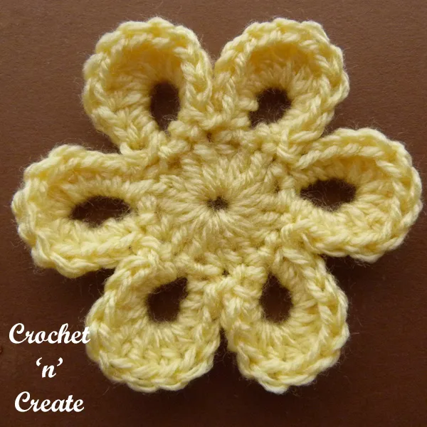 Crochet Six Petal Flower