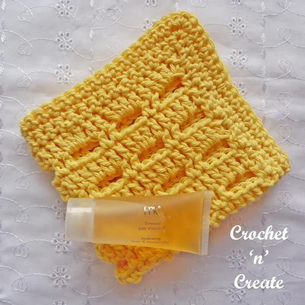 Crochet lemon facecloth