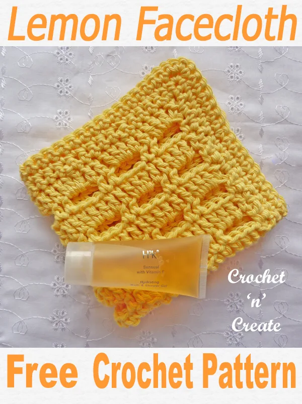 Crochet lemon facecloth uk