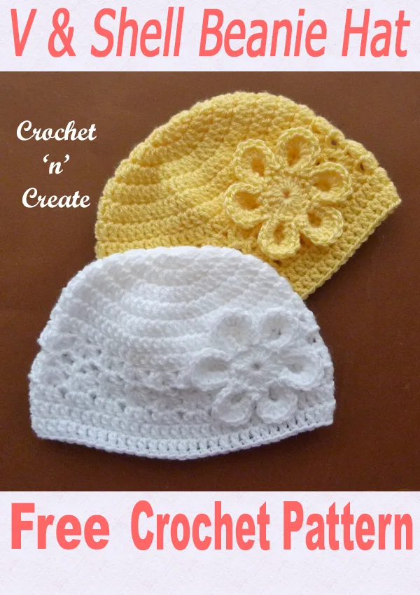 v-shell baby beanie hat