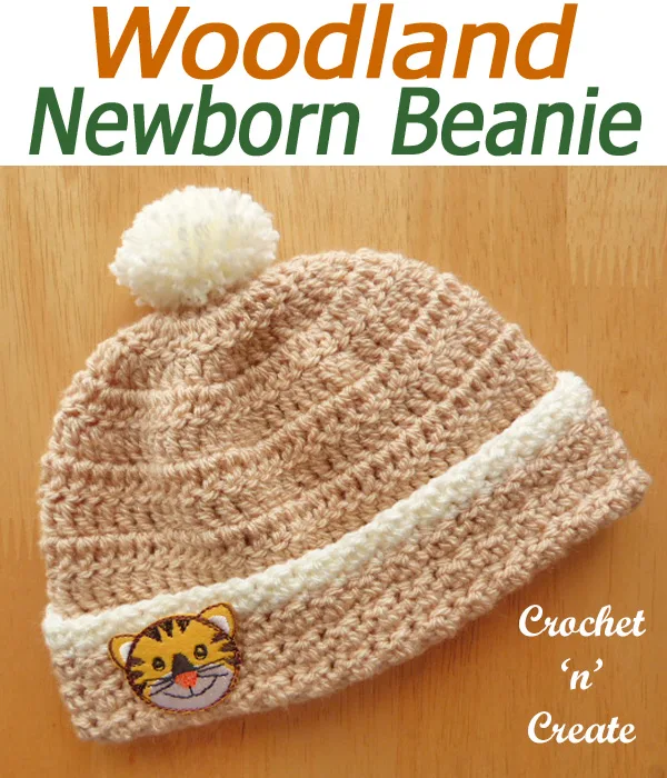 Woodland newborn beanie