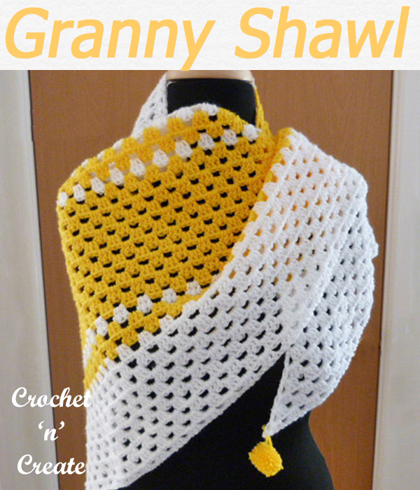 granny shawl free crochet pattern