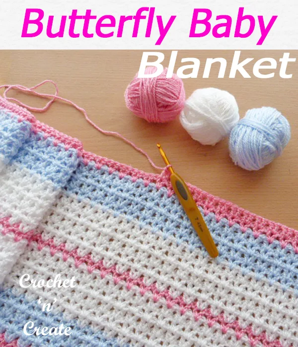 Butterfly baby blanket