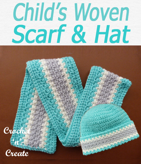 Childs woven scarf-hat