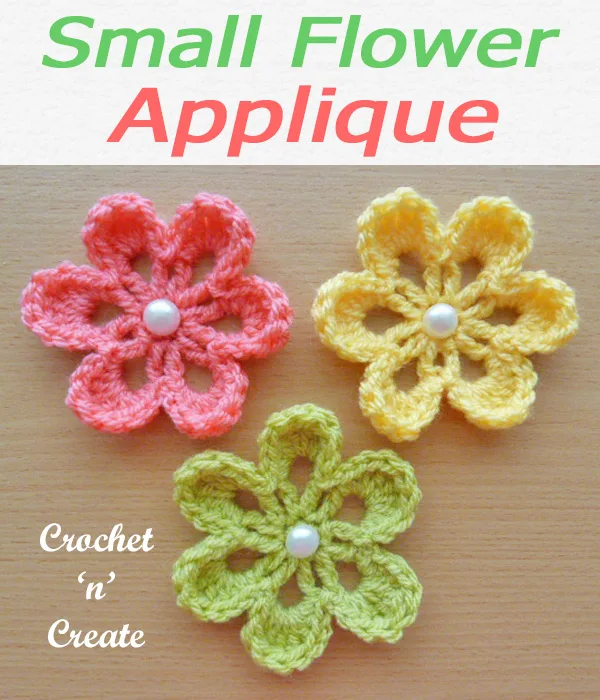 36 small flower applique