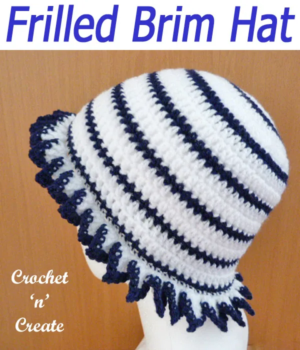 frilled brim hat