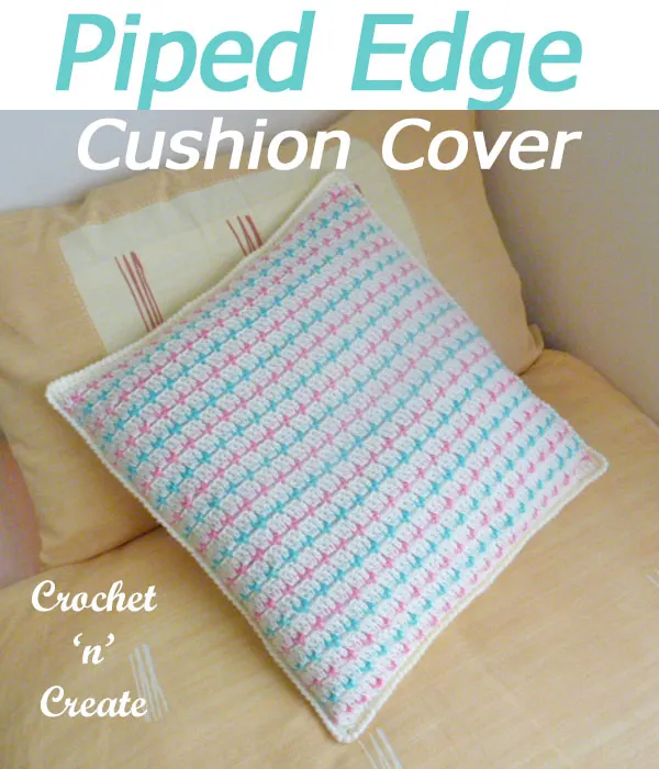 piped edge cushion cover